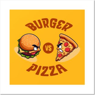 Burger vs Pizza - The Ultimate Showdown Posters and Art